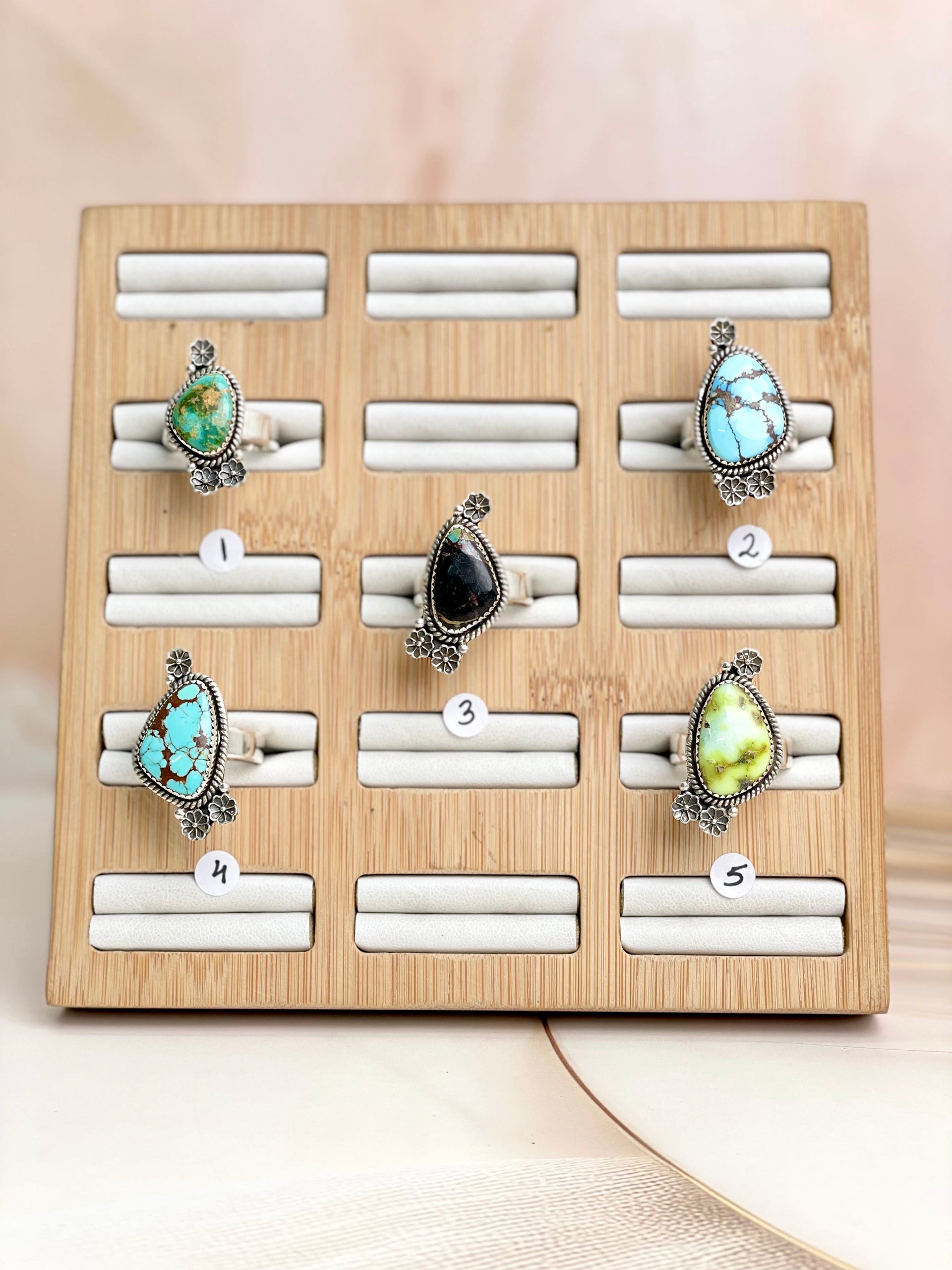 Sterling Floral Tumble Slab Rings-Rings-Krush Kandy, Women's Online Fashion Boutique Located in Phoenix, Arizona (Scottsdale Area)