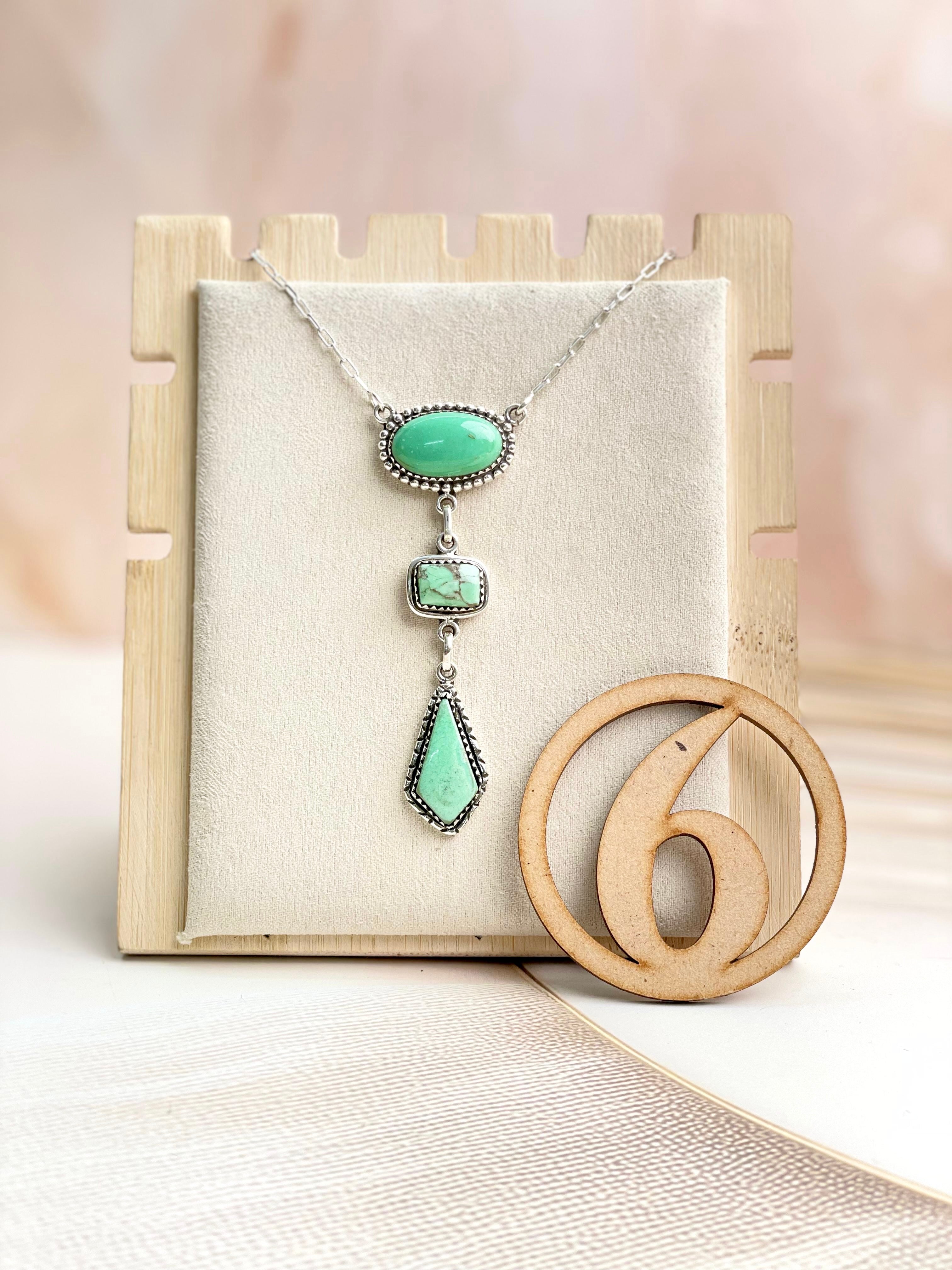 Australian Varascite Lariat Necklace Sno 15-Necklaces-Krush Kandy, Women's Online Fashion Boutique Located in Phoenix, Arizona (Scottsdale Area)