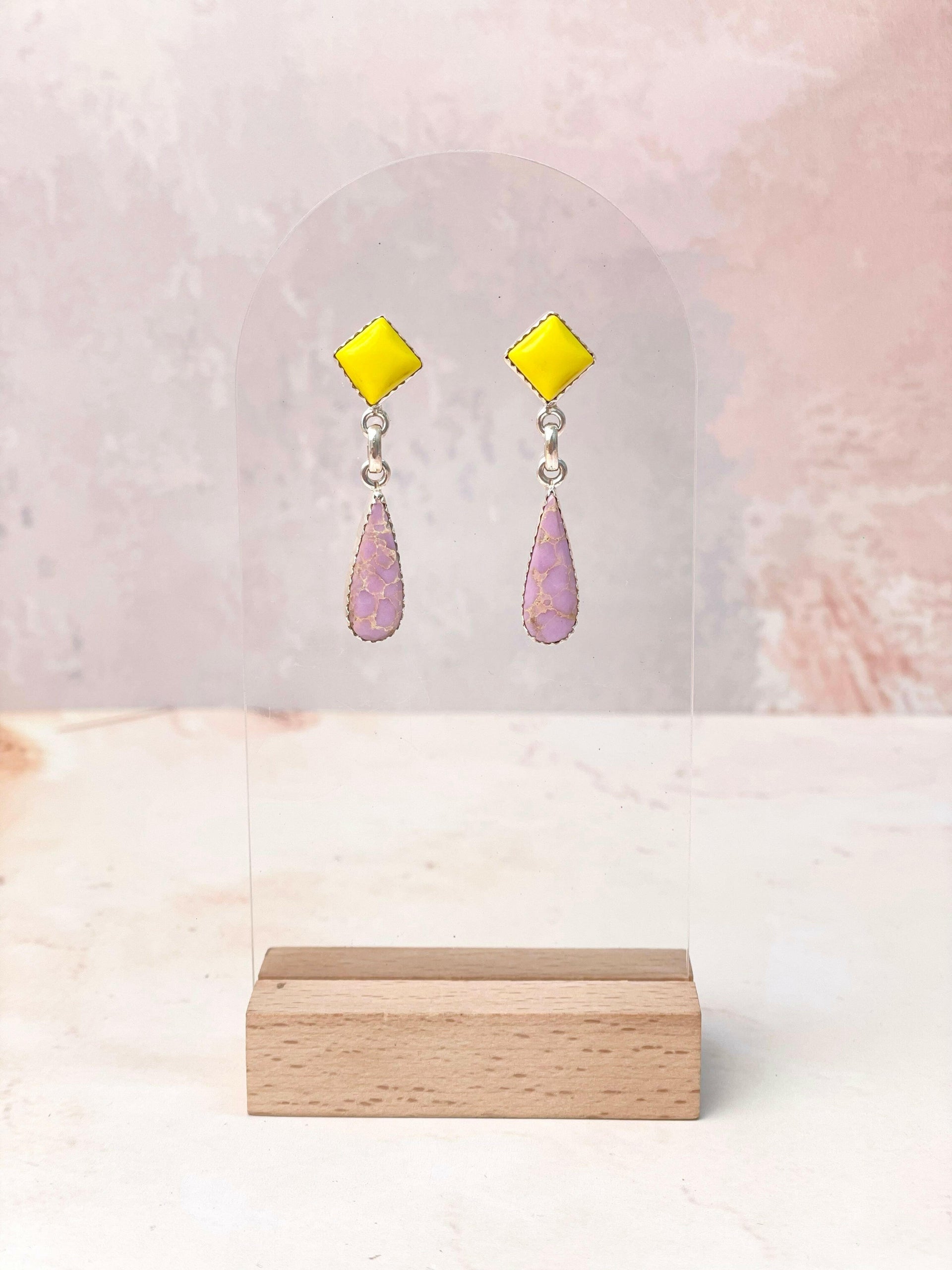 Rosarita Mixed Gem One of a Kind Earrings-Earrings-Krush Kandy, Women's Online Fashion Boutique Located in Phoenix, Arizona (Scottsdale Area)