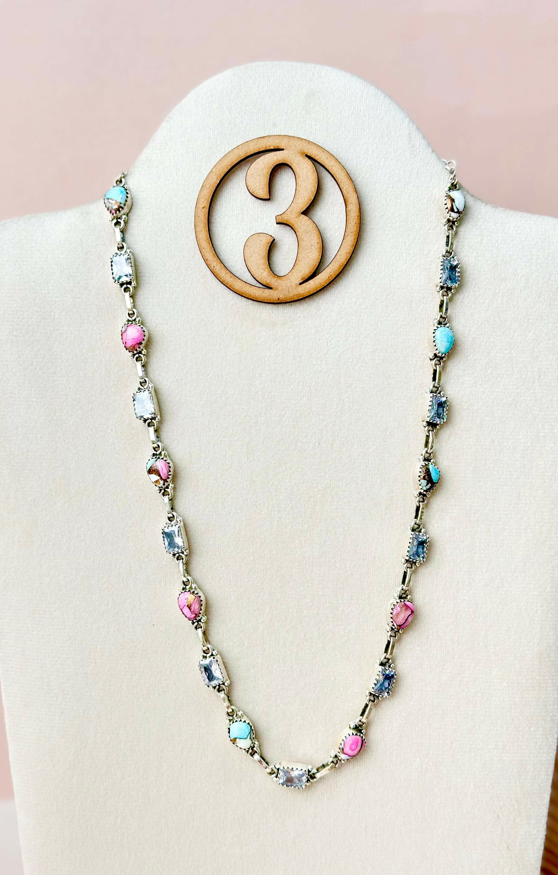 Darling Dahlias and Crystals Statement Necklace-Necklaces-Krush Kandy, Women's Online Fashion Boutique Located in Phoenix, Arizona (Scottsdale Area)