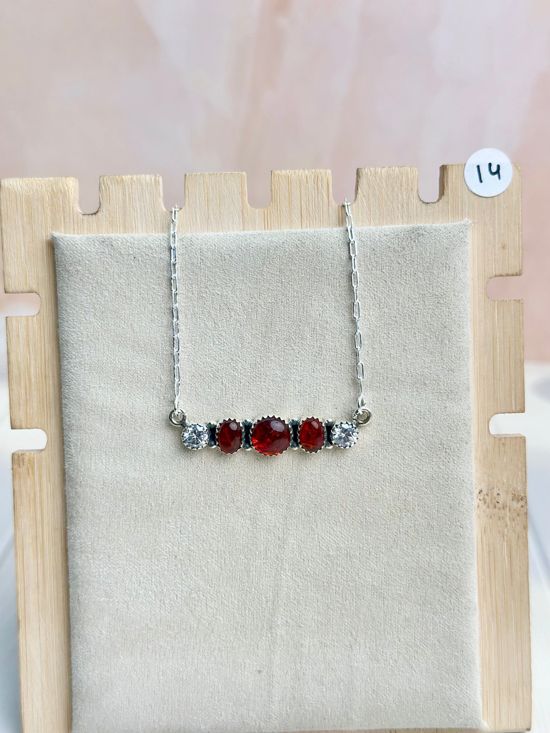 Amber, Turquoise & Crystal Dainty Necklace-Necklaces-Krush Kandy, Women's Online Fashion Boutique Located in Phoenix, Arizona (Scottsdale Area)