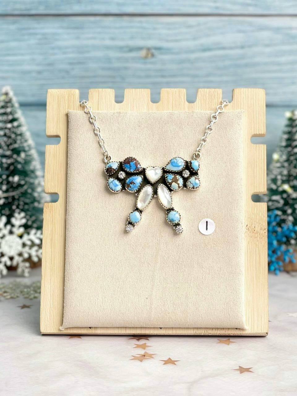 Winter Frost Golden Hills Bow Necklace-Necklaces-Krush Kandy, Women&#39;s Online Fashion Boutique Located in Phoenix, Arizona (Scottsdale Area)