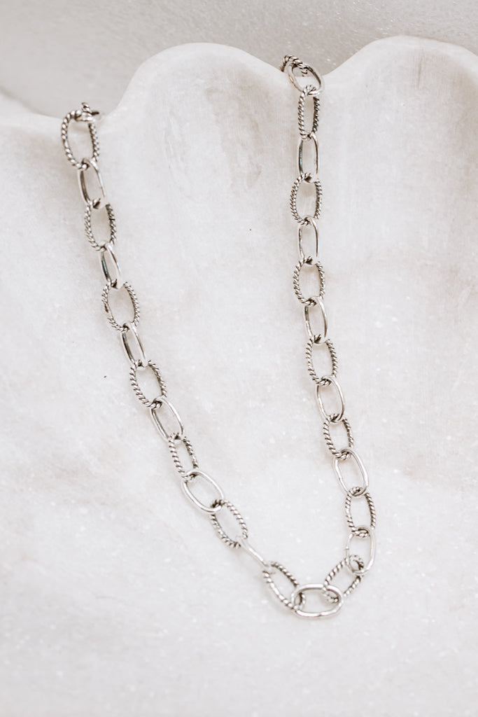 PREORDER Sterling Silver Duo Chain Necklace & Bracelet-Chain Necklaces-Krush Kandy, Women's Online Fashion Boutique Located in Phoenix, Arizona (Scottsdale Area)