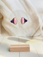 Pink Conch & Berry Dahlia Earrings-Earrings-Krush Kandy, Women's Online Fashion Boutique Located in Phoenix, Arizona (Scottsdale Area)