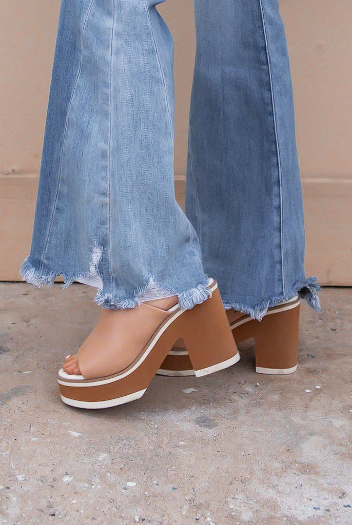 Jemma Color Block Platform Sandal-Sandals-Krush Kandy, Women's Online Fashion Boutique Located in Phoenix, Arizona (Scottsdale Area)