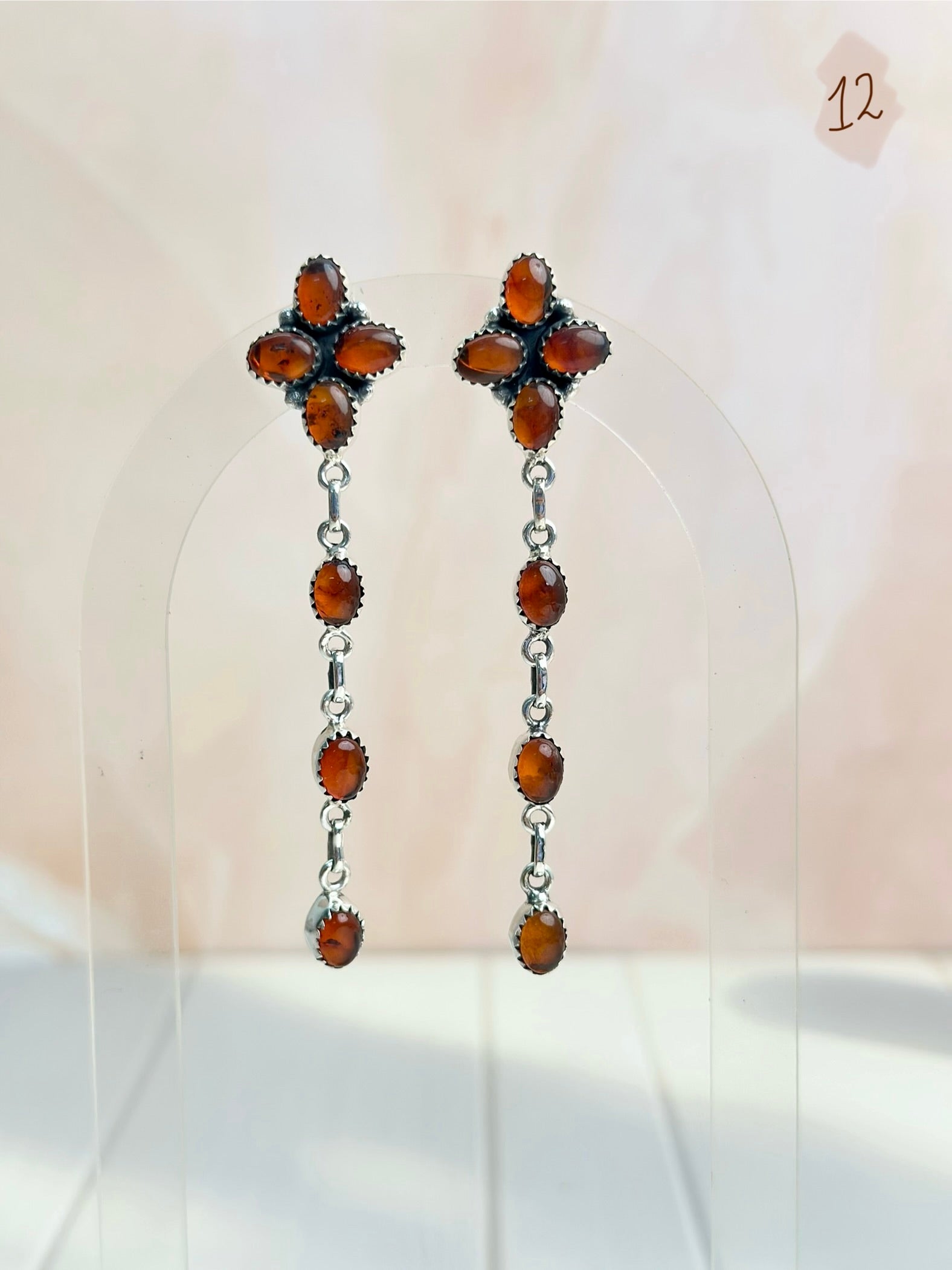 Amber, Turquoise &amp; Crystal Boho Earrings-Earrings-Krush Kandy, Women&#39;s Online Fashion Boutique Located in Phoenix, Arizona (Scottsdale Area)