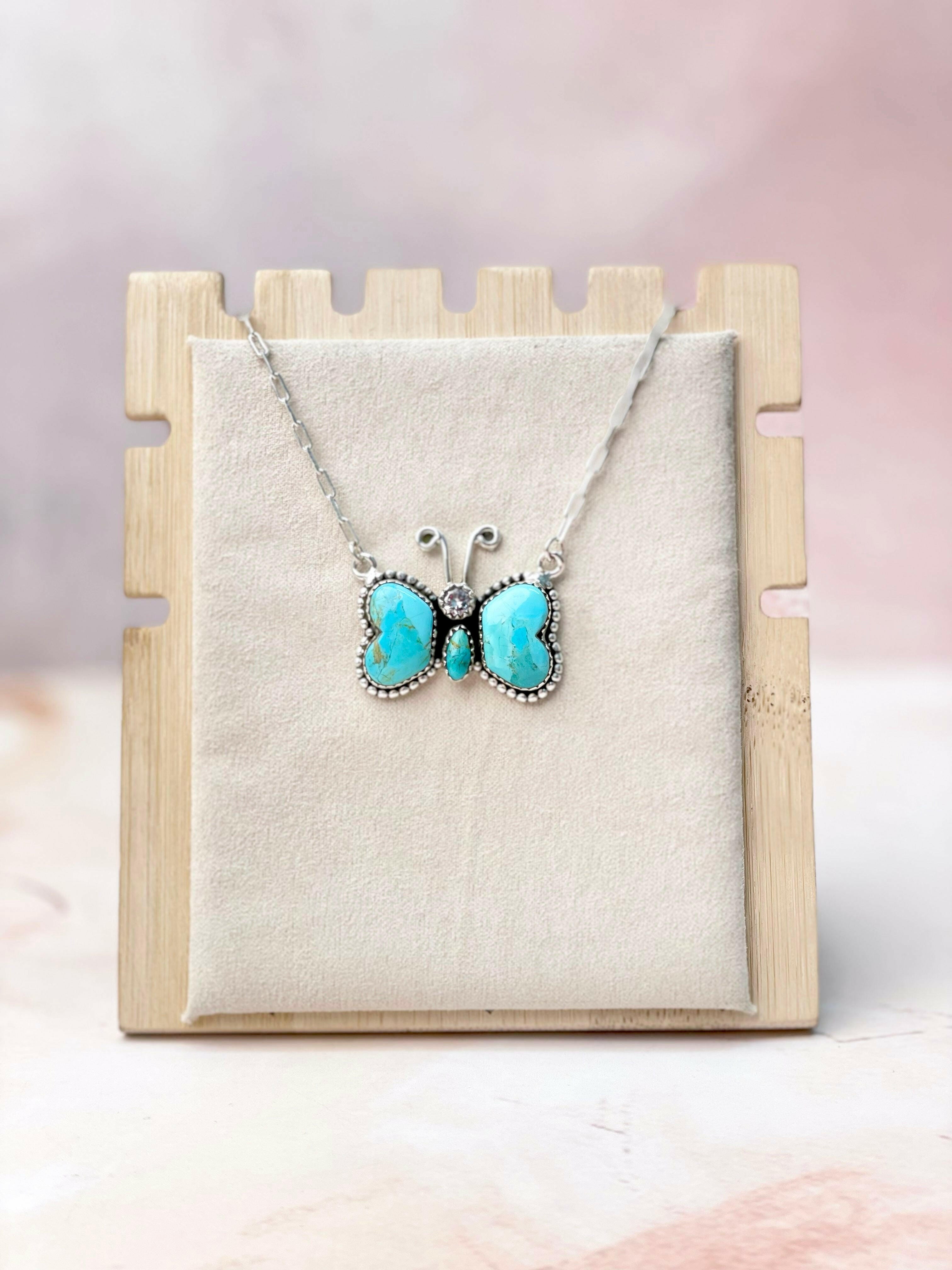 Wild Butterfly in Desert Chain Pendants-Necklaces-Krush Kandy, Women's Online Fashion Boutique Located in Phoenix, Arizona (Scottsdale Area)