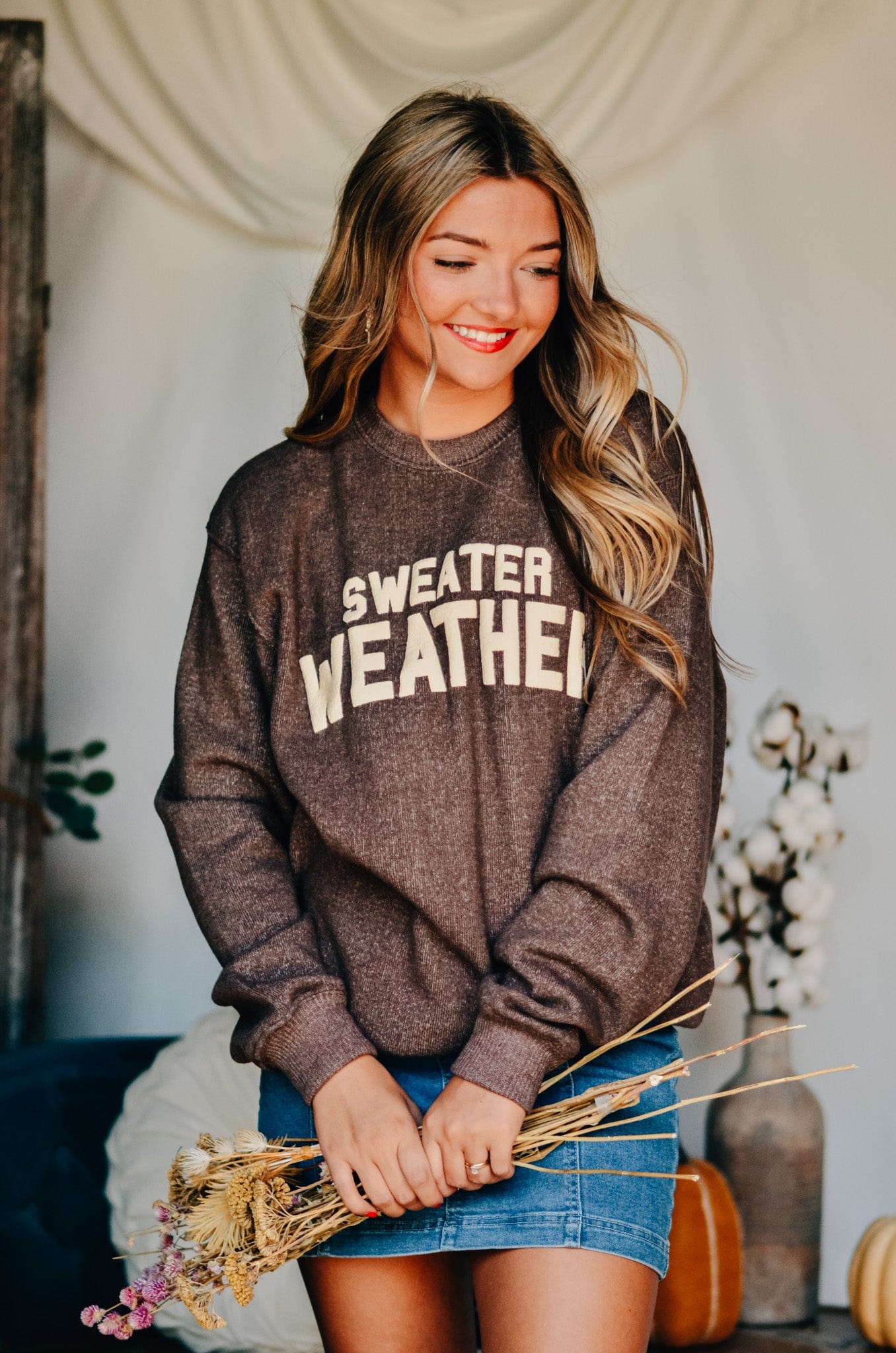 Sweater Weather Knit Sweatshirt-Krush Kandy, Women's Online Fashion Boutique Located in Phoenix, Arizona (Scottsdale Area)