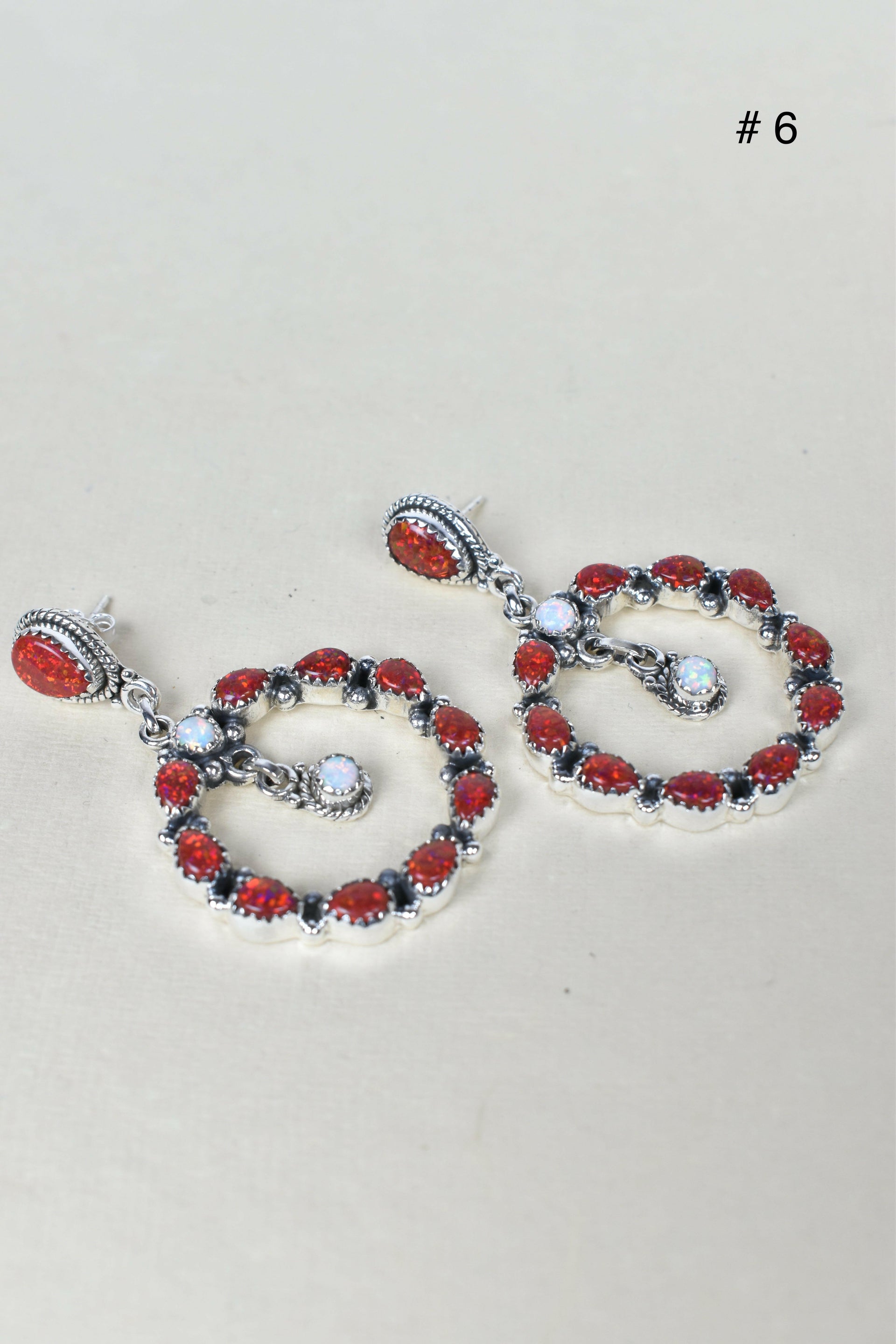 Jeweled Hoop Swing Sterling Silver Earrings-Drop Earrings-Krush Kandy, Women's Online Fashion Boutique Located in Phoenix, Arizona (Scottsdale Area)