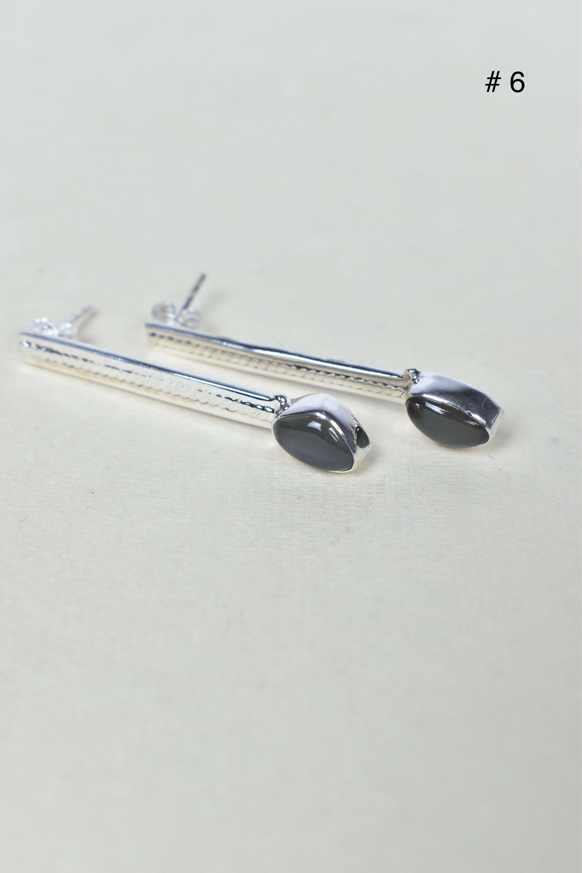 Silver Solitaire Bar Earrings-Drop Earrings-Krush Kandy, Women's Online Fashion Boutique Located in Phoenix, Arizona (Scottsdale Area)