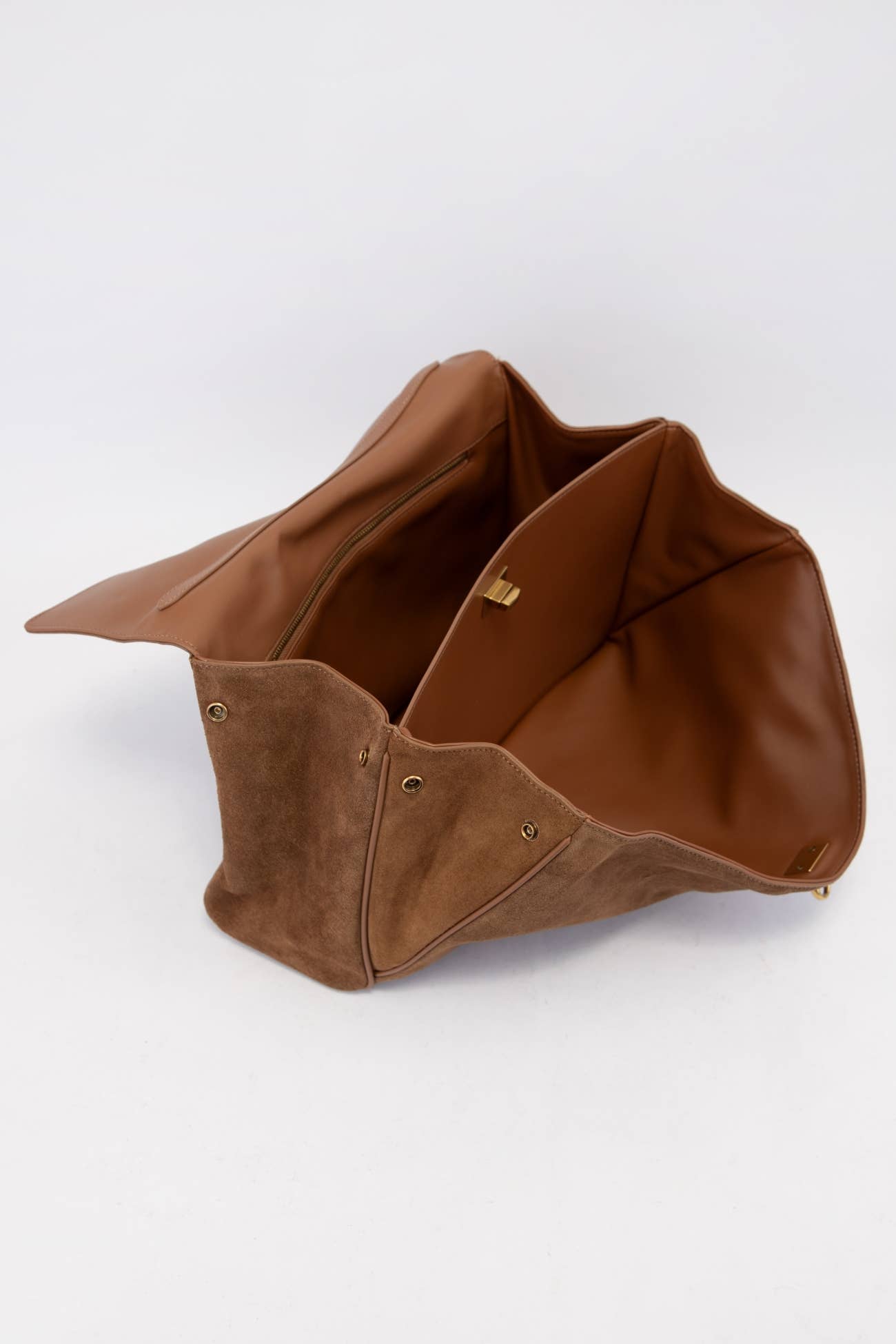 Genuine Suede Turn-Lock Satchel-handbags-Krush Kandy, Women's Online Fashion Boutique Located in Phoenix, Arizona (Scottsdale Area)