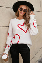 Lover's Lane Dropped Shoulder Sweater-Sweaters-Krush Kandy, Women's Online Fashion Boutique Located in Phoenix, Arizona (Scottsdale Area)