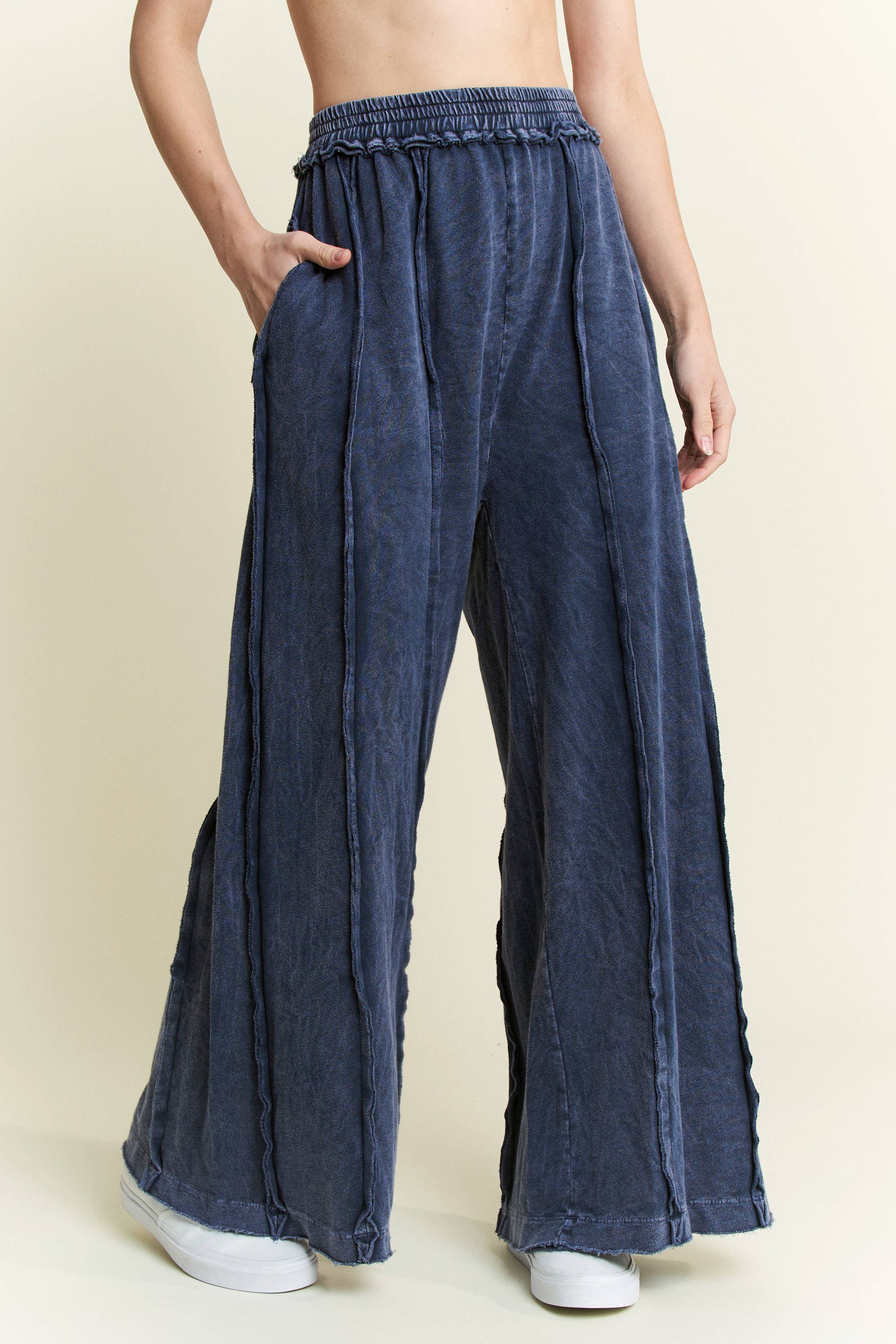 Vintage Edge Mineral Wash Pants-Pants-Krush Kandy, Women's Online Fashion Boutique Located in Phoenix, Arizona (Scottsdale Area)