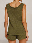 V-Neck Sleeveless Top and Drawstring Shorts Sweater Set-Krush Kandy, Women's Online Fashion Boutique Located in Phoenix, Arizona (Scottsdale Area)