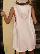 Half Zipped Hooded Sleeveless Romper-Krush Kandy, Women's Online Fashion Boutique Located in Phoenix, Arizona (Scottsdale Area)