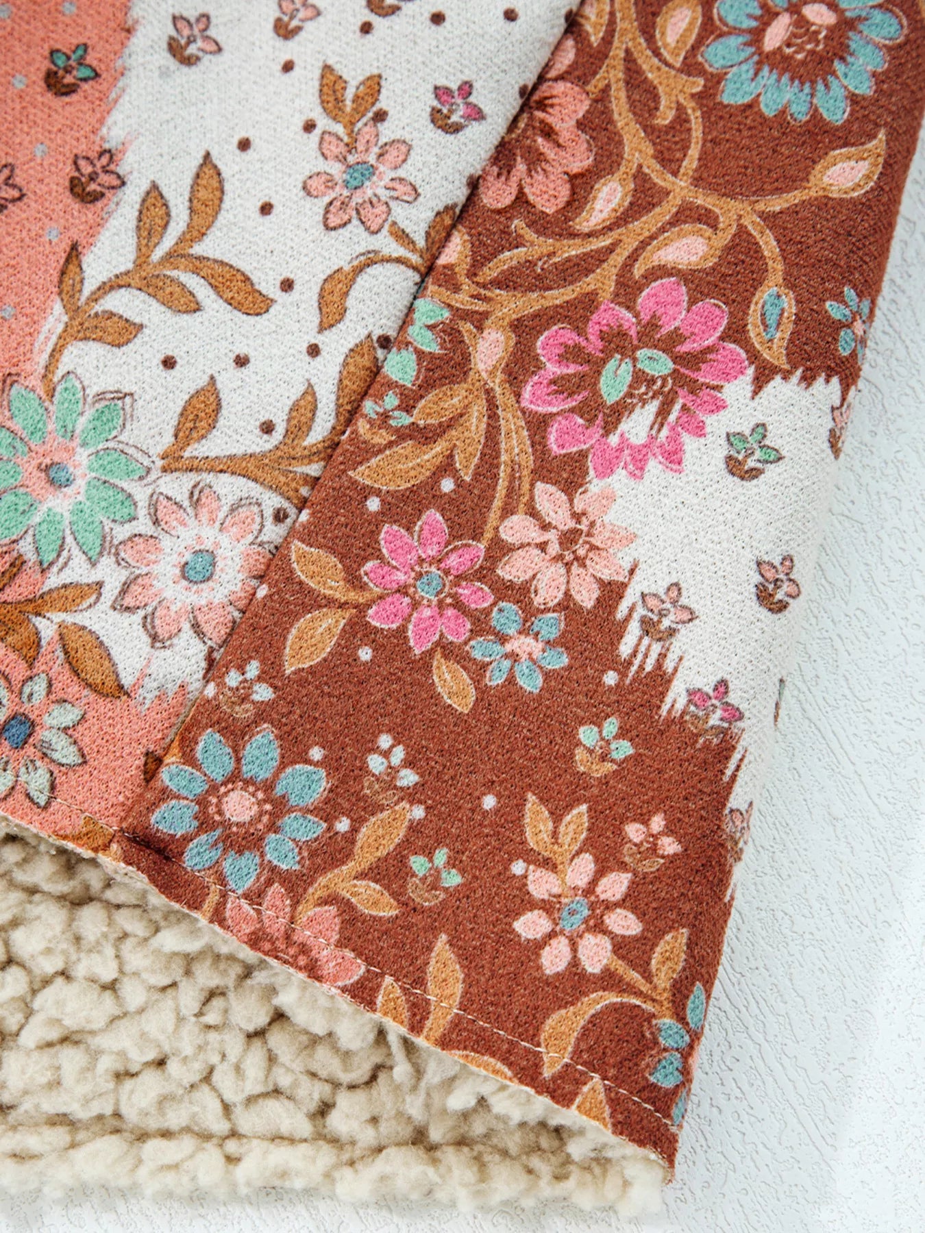 Floral Printed Sherpa Lined Hooded Jacket-Jacket-Krush Kandy, Women's Online Fashion Boutique Located in Phoenix, Arizona (Scottsdale Area)