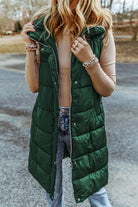 Longline Hooded Sleeveless Puffer Vest-Krush Kandy, Women's Online Fashion Boutique Located in Phoenix, Arizona (Scottsdale Area)