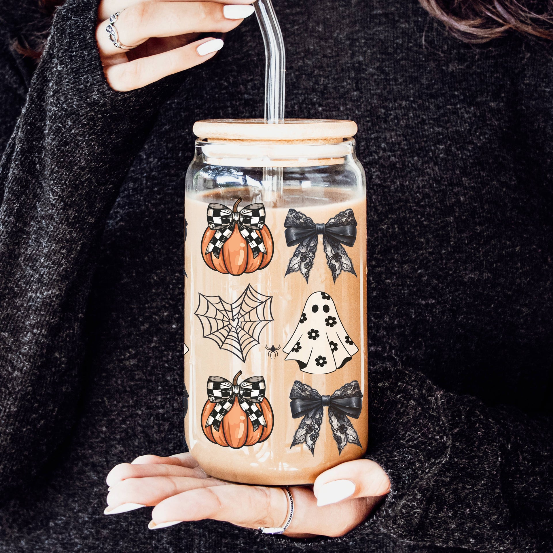 Cutest Halloween Fall Glass Cup | 20oz-Accessories-Krush Kandy, Women's Online Fashion Boutique Located in Phoenix, Arizona (Scottsdale Area)