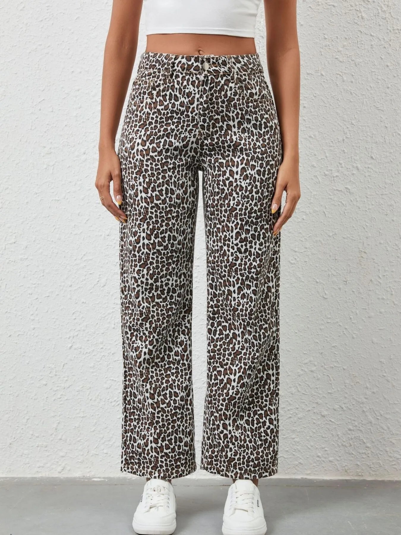 Leopard Print Wide Leg Jeans-Krush Kandy, Women's Online Fashion Boutique Located in Phoenix, Arizona (Scottsdale Area)