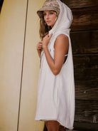 Half Zipped Hooded Sleeveless Romper-Krush Kandy, Women's Online Fashion Boutique Located in Phoenix, Arizona (Scottsdale Area)