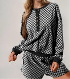 Double Take Checkered Half Button Top and Shorts Set-2 Piece Outfit Sets-Krush Kandy, Women's Online Fashion Boutique Located in Phoenix, Arizona (Scottsdale Area)