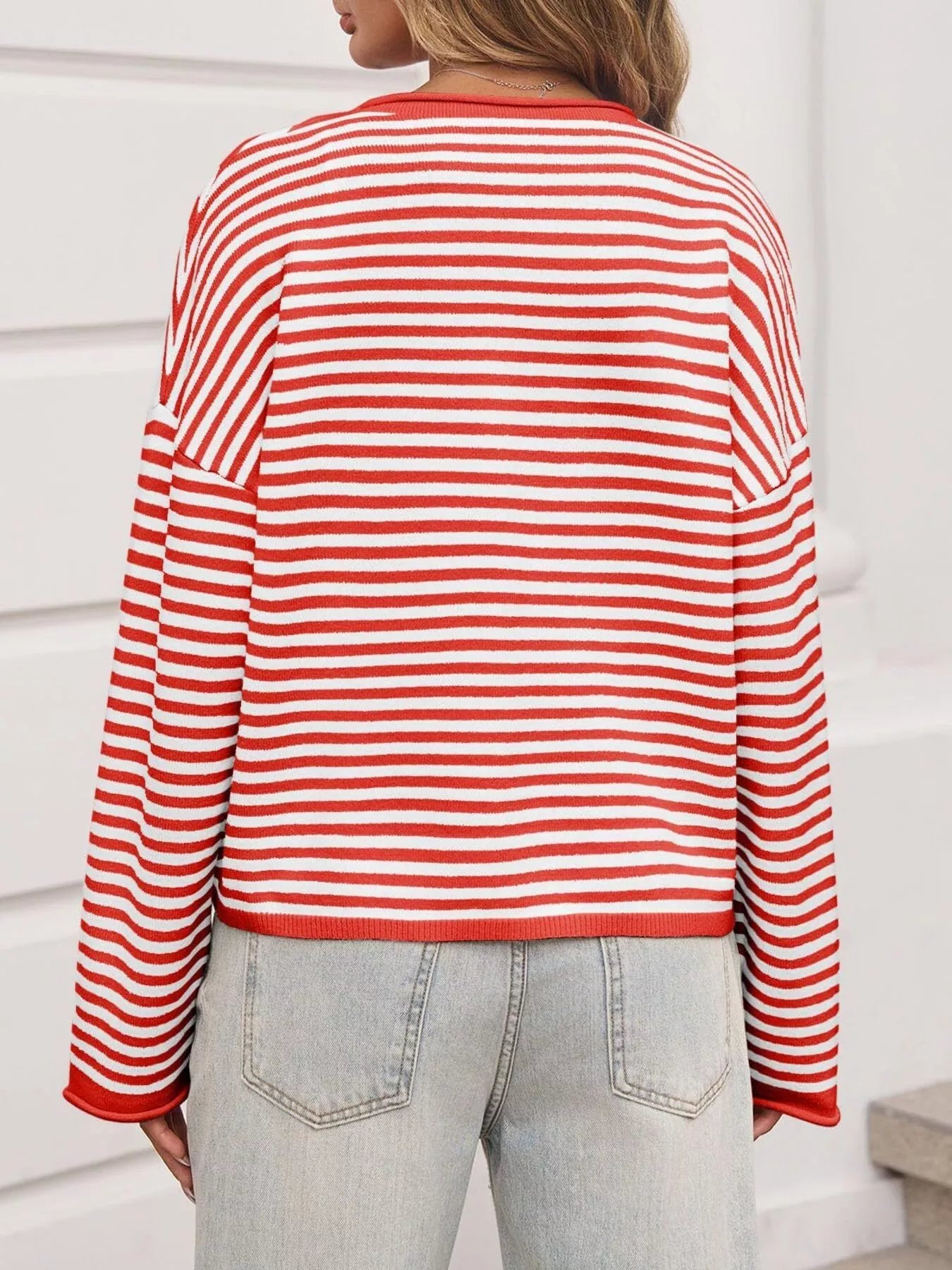 Striped Button-Up Cardigan-Sweaters-Krush Kandy, Women's Online Fashion Boutique Located in Phoenix, Arizona (Scottsdale Area)