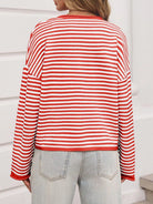 Striped Button-Up Cardigan-Sweaters-Krush Kandy, Women's Online Fashion Boutique Located in Phoenix, Arizona (Scottsdale Area)