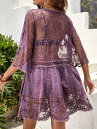 Lace Detail Plunge Cover-Up Dress-Cover-Ups-Krush Kandy, Women's Online Fashion Boutique Located in Phoenix, Arizona (Scottsdale Area)