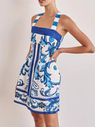 Printed Square Neck Midi Dress-Dresses-Krush Kandy, Women's Online Fashion Boutique Located in Phoenix, Arizona (Scottsdale Area)