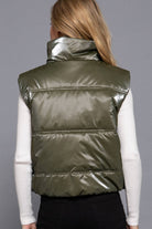 High Neck Zip Up Vest-Vests-Krush Kandy, Women's Online Fashion Boutique Located in Phoenix, Arizona (Scottsdale Area)
