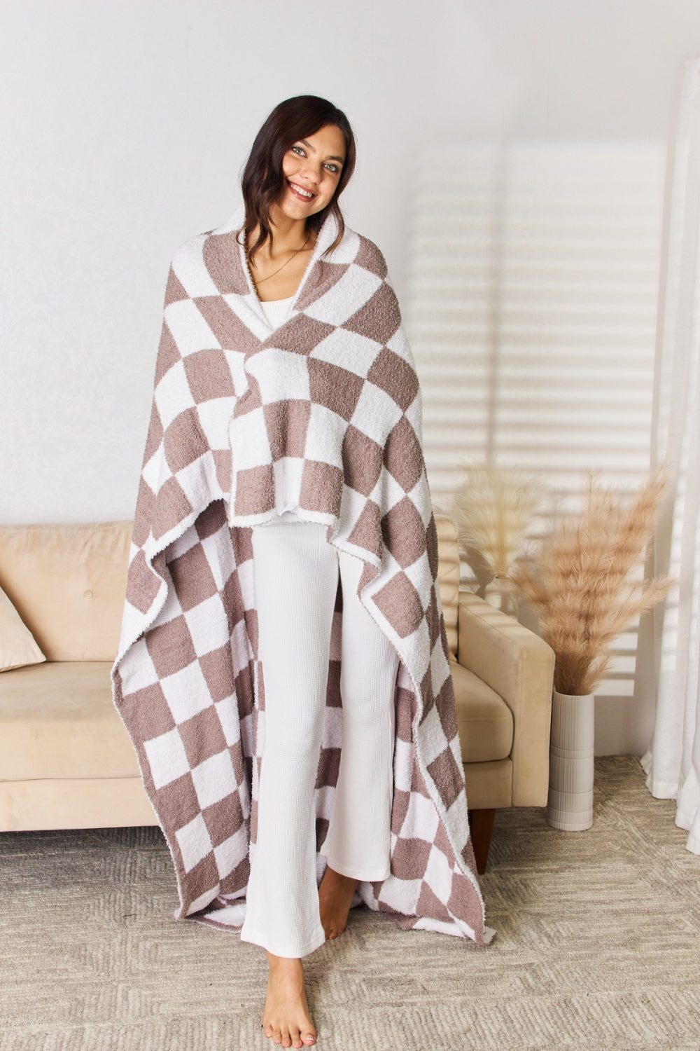 Cuddley Checkered Decorative Throw Blanket-Krush Kandy, Women's Online Fashion Boutique Located in Phoenix, Arizona (Scottsdale Area)