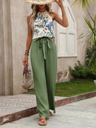Printed Tank Top and Wide Leg Pants Set-Tops-Krush Kandy, Women's Online Fashion Boutique Located in Phoenix, Arizona (Scottsdale Area)