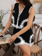 Devine Contrast Lace Vest and Skirt Set-2 Piece Outfit Sets-Krush Kandy, Women's Online Fashion Boutique Located in Phoenix, Arizona (Scottsdale Area)