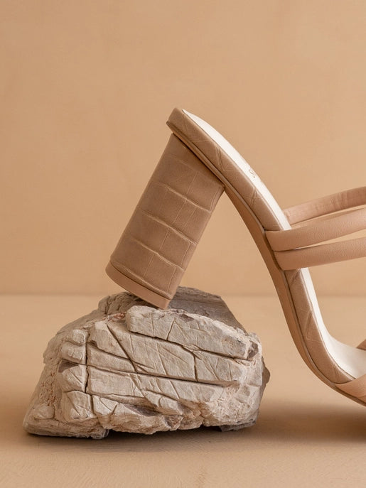 The Angela - Strappy Alligator Heels-Sandals-Krush Kandy, Women's Online Fashion Boutique Located in Phoenix, Arizona (Scottsdale Area)