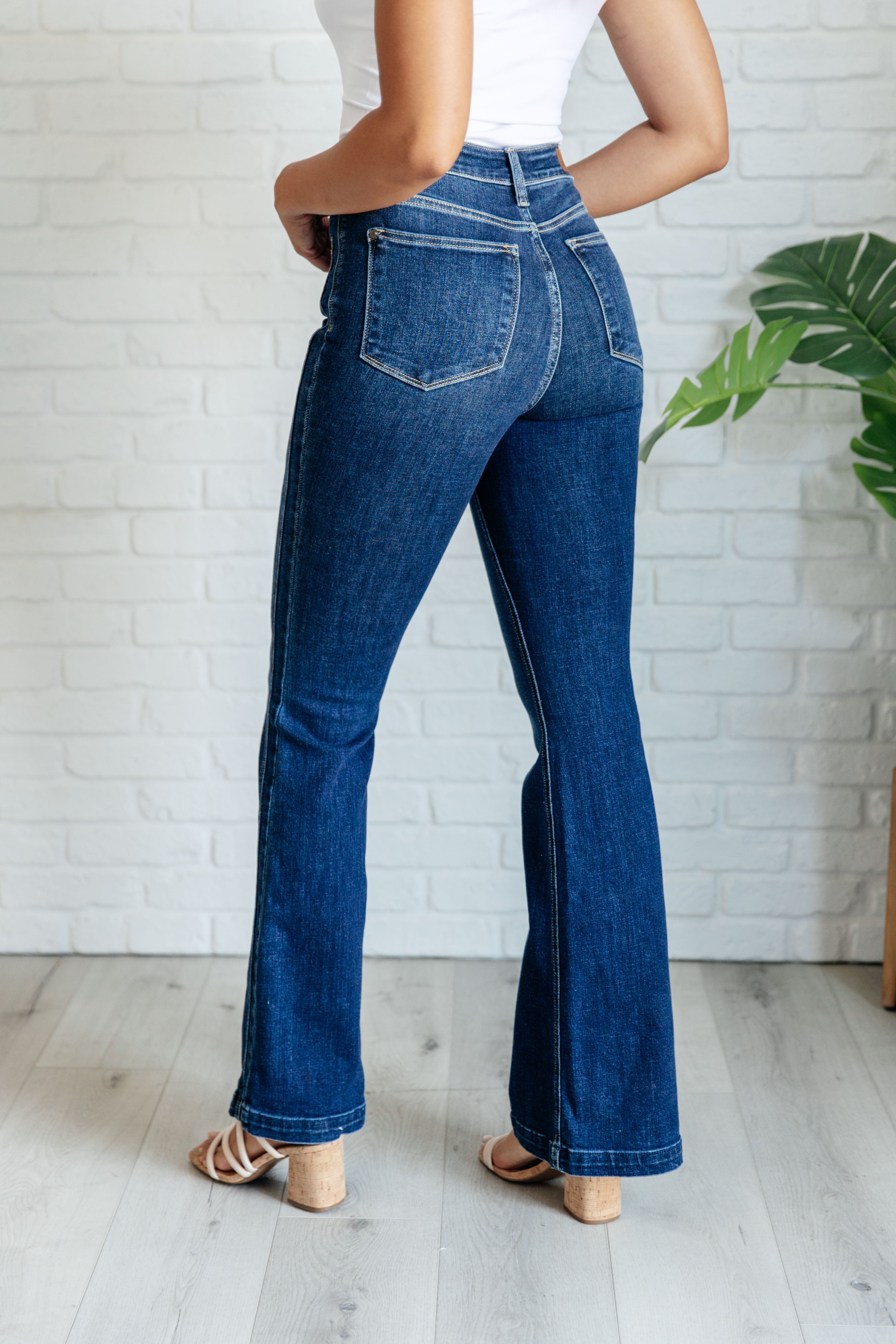 Judy Blue Mavis High Rise Side Seam Detail Flare Jeans-Jeans-Krush Kandy, Women's Online Fashion Boutique Located in Phoenix, Arizona (Scottsdale Area)