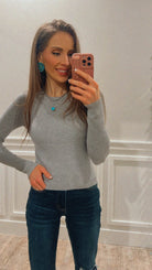 Luxe Ribbed Crew Sweater-Tops-Krush Kandy, Women's Online Fashion Boutique Located in Phoenix, Arizona (Scottsdale Area)