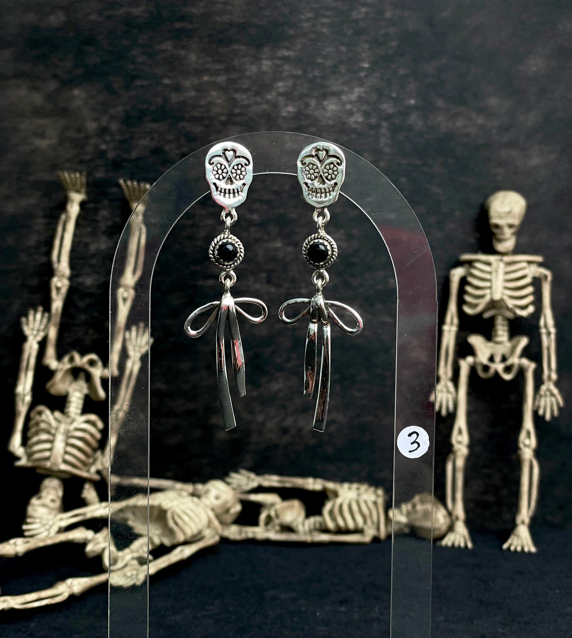 Halloween Studs Rosarita & Black Onyx sno 24-Earrings-Krush Kandy, Women's Online Fashion Boutique Located in Phoenix, Arizona (Scottsdale Area)