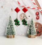Christmas in Kandyland Mistletoe Drop Studs-Earrings-Krush Kandy, Women's Online Fashion Boutique Located in Phoenix, Arizona (Scottsdale Area)