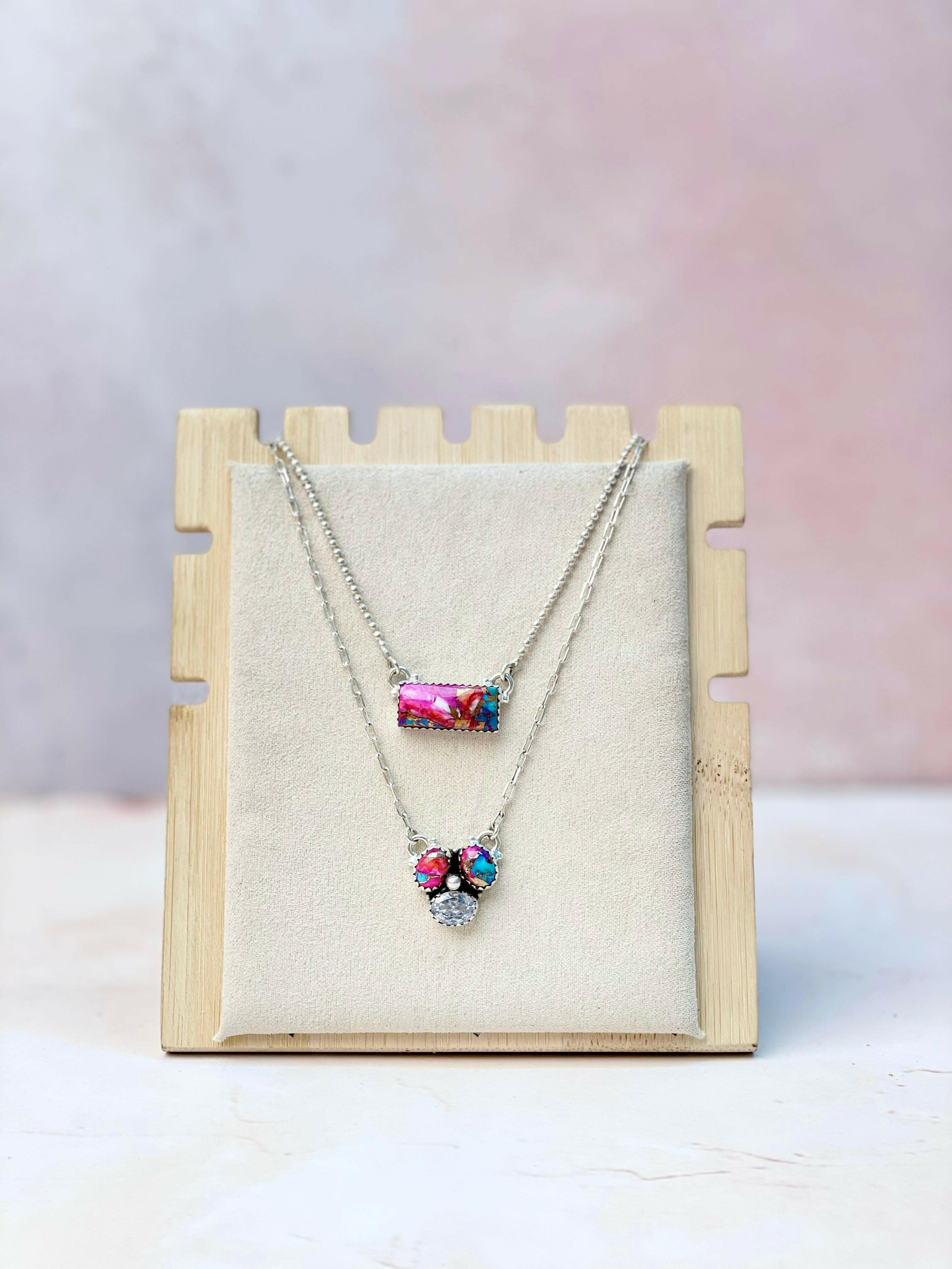 Baby Bar and Cluster Layered Necklace-Necklaces-Krush Kandy, Women's Online Fashion Boutique Located in Phoenix, Arizona (Scottsdale Area)