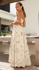 Printed Square Neck Maxi Cami Dress-Dresses-Krush Kandy, Women's Online Fashion Boutique Located in Phoenix, Arizona (Scottsdale Area)