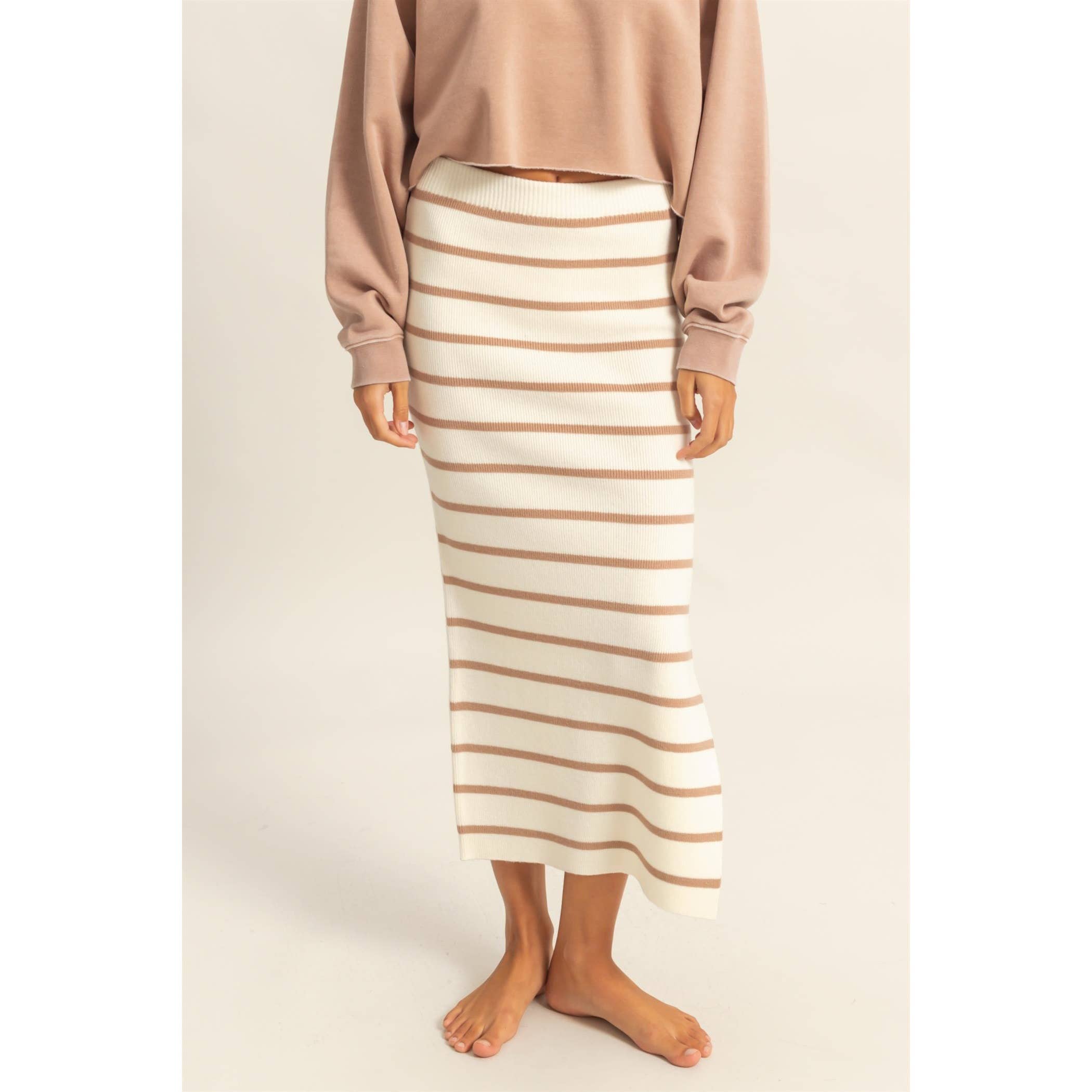 Good Vibes Only Striped Maxi Skirt-Skirts-Krush Kandy, Women's Online Fashion Boutique Located in Phoenix, Arizona (Scottsdale Area)