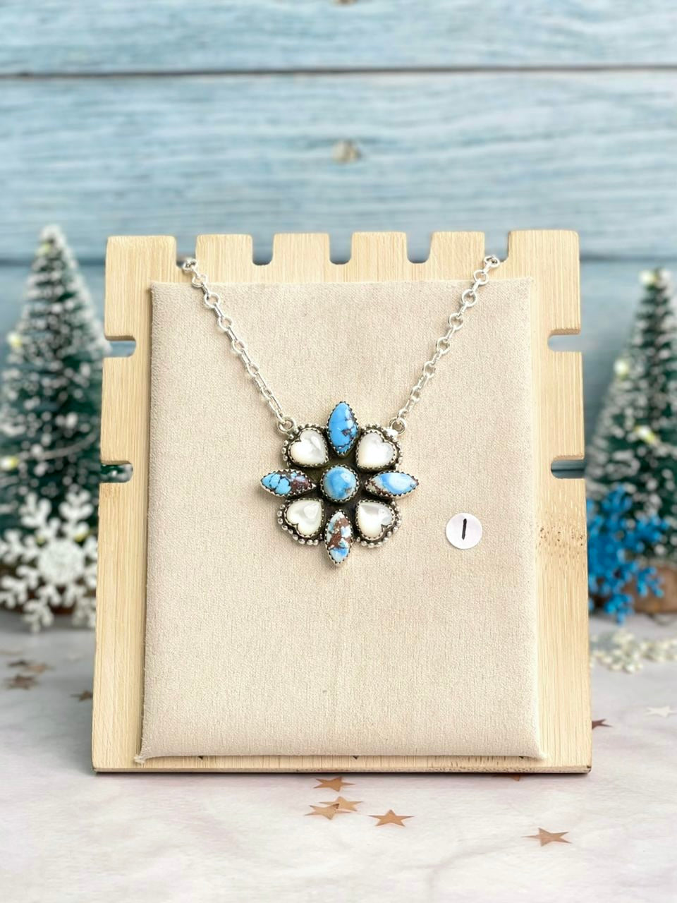 Winter Frost Golden Hills Cluster Necklace-Necklaces-Krush Kandy, Women&#39;s Online Fashion Boutique Located in Phoenix, Arizona (Scottsdale Area)