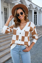 Angel Wings Button-Up V-Neck Dropped Shoulder Cardigan-Krush Kandy, Women's Online Fashion Boutique Located in Phoenix, Arizona (Scottsdale Area)