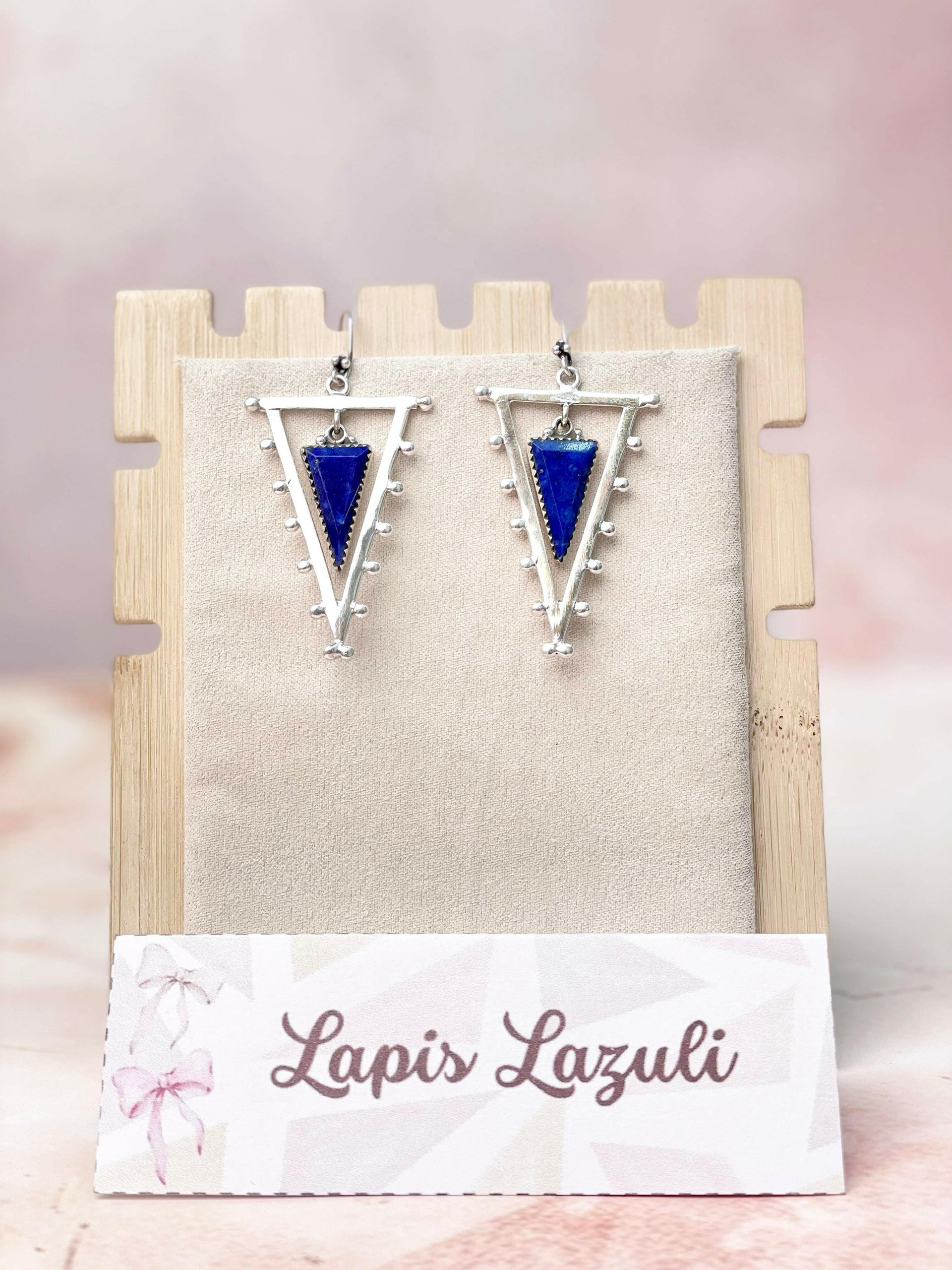 Tori's Bold Sterling Triad Stone Earrings | MADE TO ORDER-Earrings-Krush Kandy, Women's Online Fashion Boutique Located in Phoenix, Arizona (Scottsdale Area)