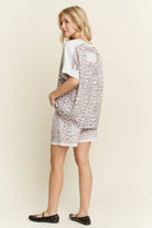 Mineral Washed Leopard Animal Print V-Neck Shirt-Tops-Krush Kandy, Women's Online Fashion Boutique Located in Phoenix, Arizona (Scottsdale Area)