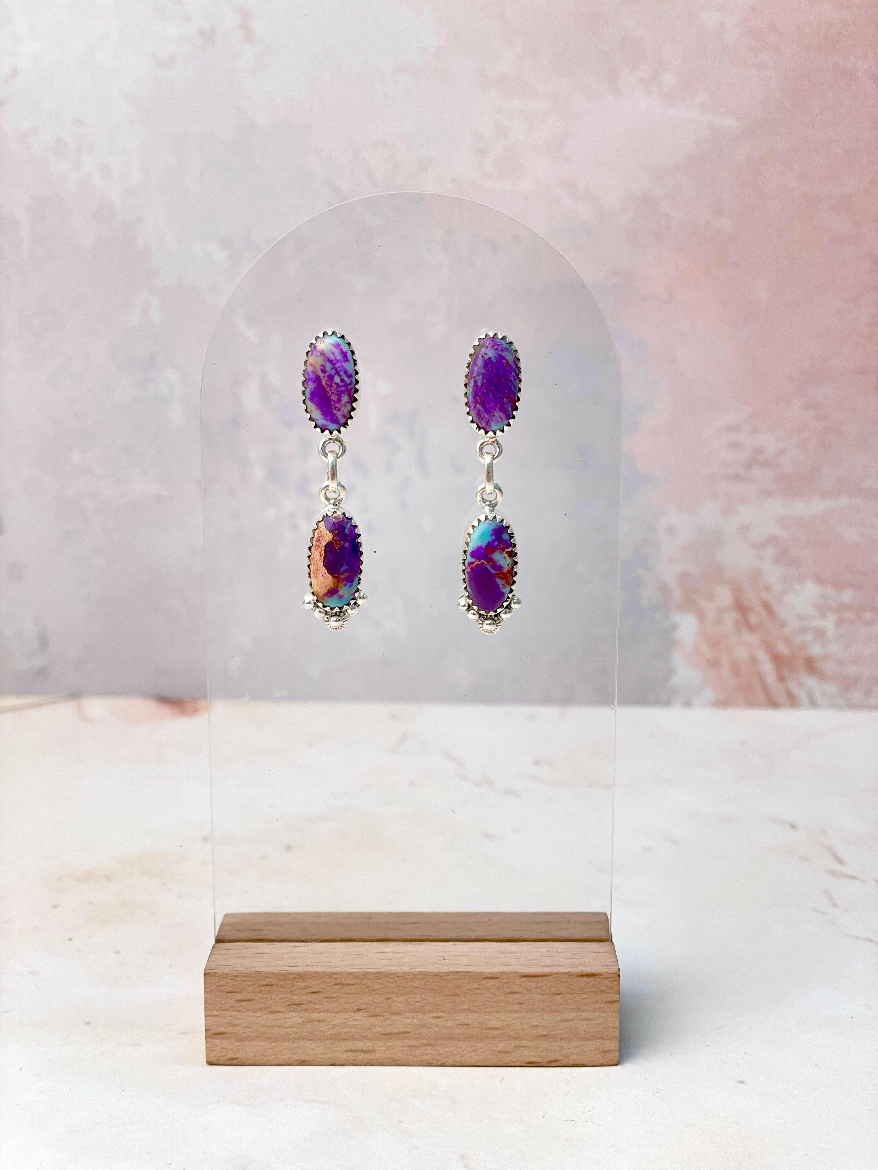 Little Desert Jasper Multi Colored Earrings-Earrings-Krush Kandy, Women's Online Fashion Boutique Located in Phoenix, Arizona (Scottsdale Area)