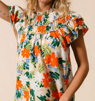 BiBi Multi Color Floral Print Woven Top-Tops-Krush Kandy, Women's Online Fashion Boutique Located in Phoenix, Arizona (Scottsdale Area)