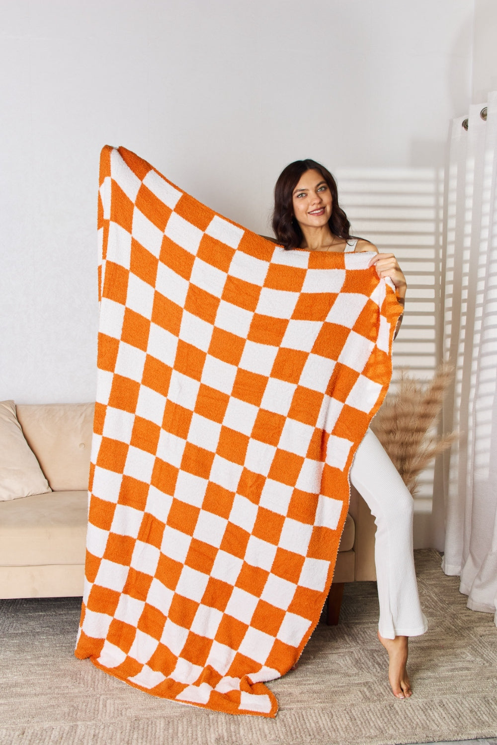 Cuddley Checkered Decorative Throw Blanket-Krush Kandy, Women's Online Fashion Boutique Located in Phoenix, Arizona (Scottsdale Area)