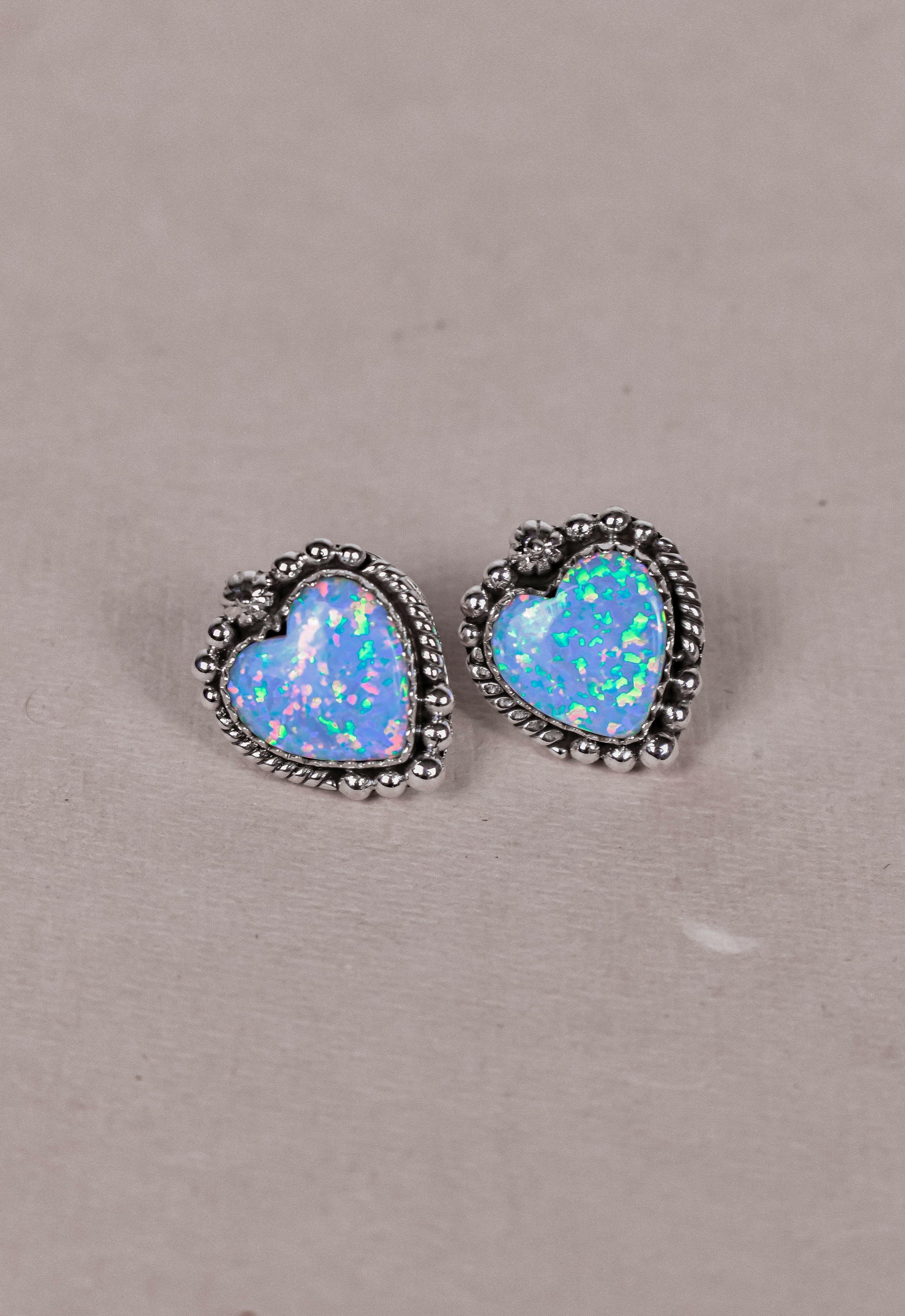 Heart Stone Earrings-Stud Earrings-Krush Kandy, Women's Online Fashion Boutique Located in Phoenix, Arizona (Scottsdale Area)