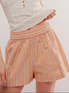 Striped High-Waist Linen Blend Summer Shorts-Shorts-Krush Kandy, Women's Online Fashion Boutique Located in Phoenix, Arizona (Scottsdale Area)